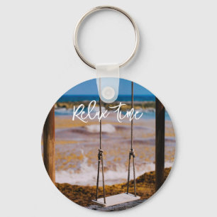  Swing on the beach keychain