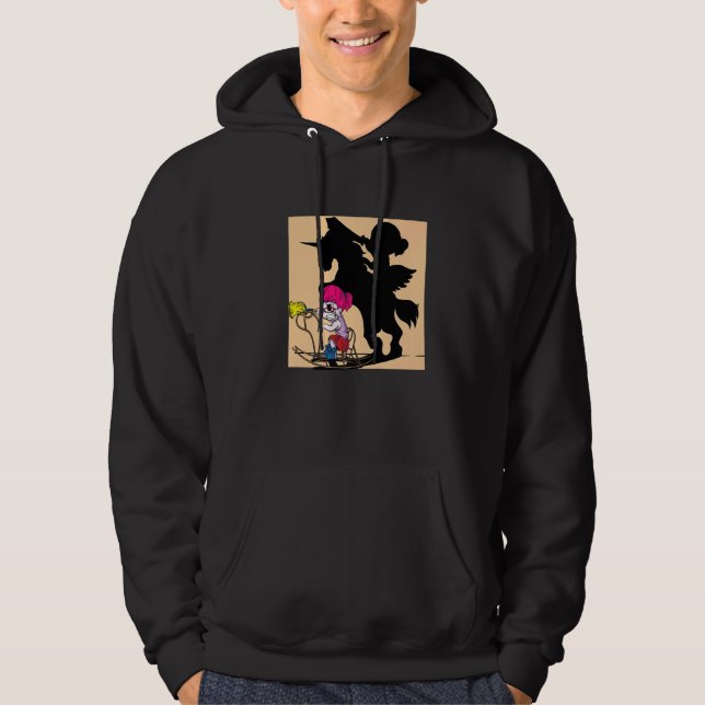Swing Rocking Horse Unicorn Childhood Riding Women Hoodie (Front)