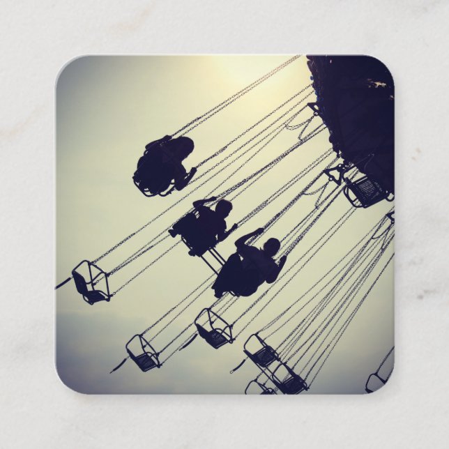 Swing Roundabout Square Business Card (Front)
