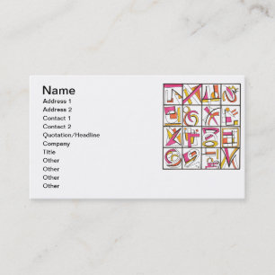 Swing Set-Whimsical Geometric Business Card