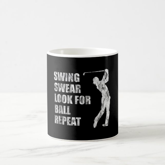 Swing Swear Look For Ball Repeat - Coffee Mug (Center)
