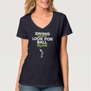 Swing Swear Look For Ball Repeat Funny Vintage Gol T-Shirt