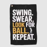 Swing Swear Look For Ball Repeat Golf Golfers Golf