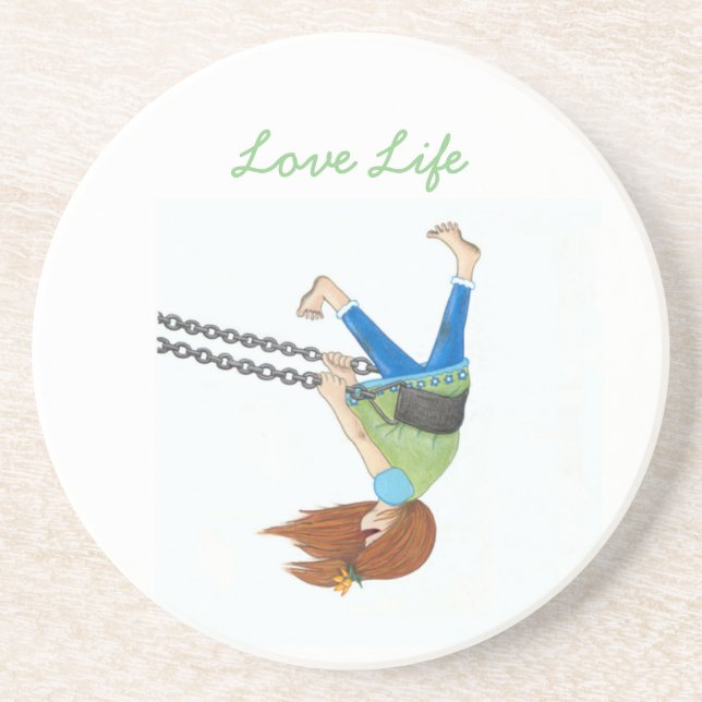 Swing Time Sandstone Coaster (Front)