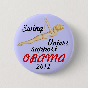 Swing voter for Obama 2012 6 Cm Round Badge