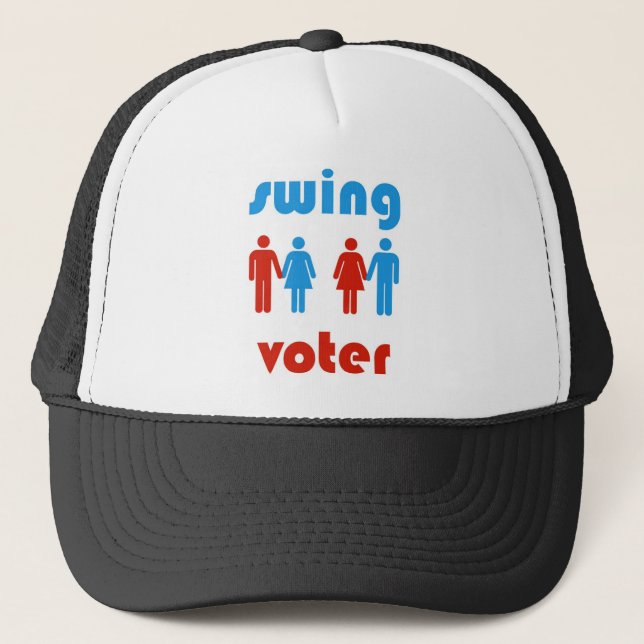 swing voter trucker hat (Front)