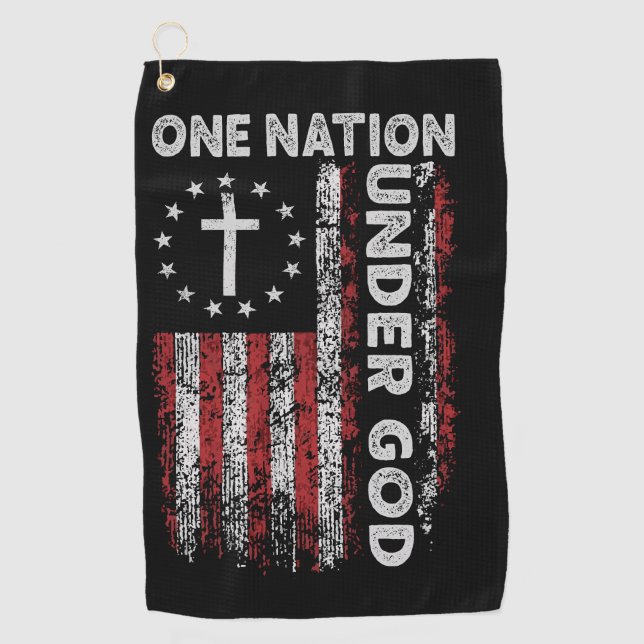 Swing with Honour: American Flag  Golf Towel (Front)