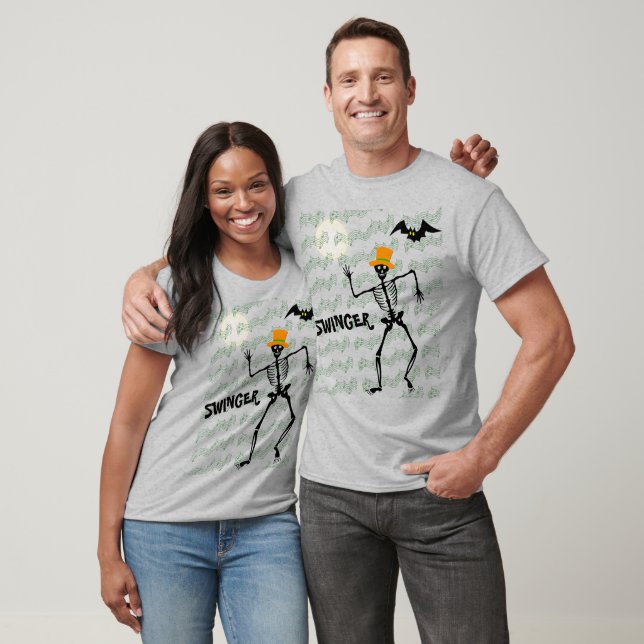 Swinger Halloween Skeleton T-Shirt (Unisex)