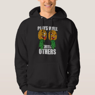 Swinger Plays Well With Others Upside Down Pineapp Hoodie