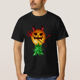Swinger Upside Down Bad Pineapple Devil Horn Hallo T-Shirt