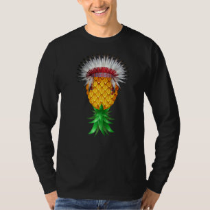 Swinger Upside Down Pineapple American Indian Hat T-Shirt