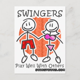 Swingers Play Well Together Postcard