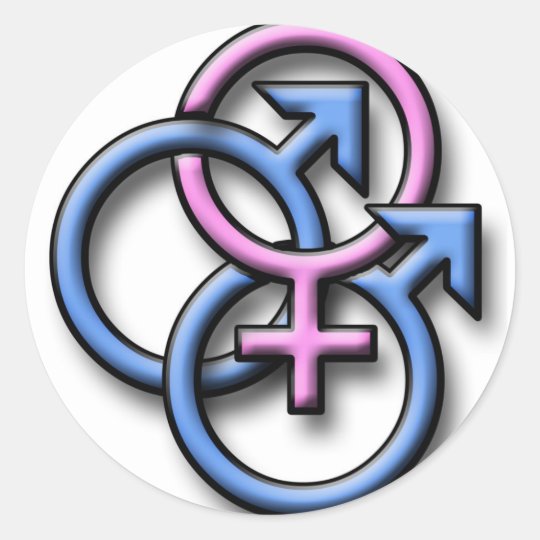 SWINGERS SYMBOL MFM COLOR CLASSIC ROUND STICKER