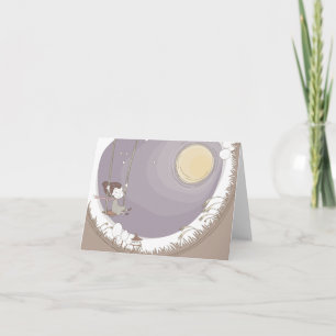 Swingin' away Blank Note Card