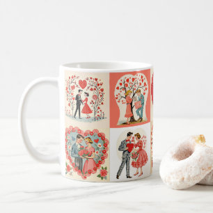 Swingin' Sixties Valentine Patchwork Coffee Mug