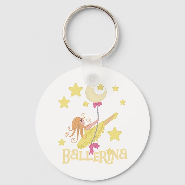 Swinging Ballerina Tshirts and Gifts Key Ring (Front)