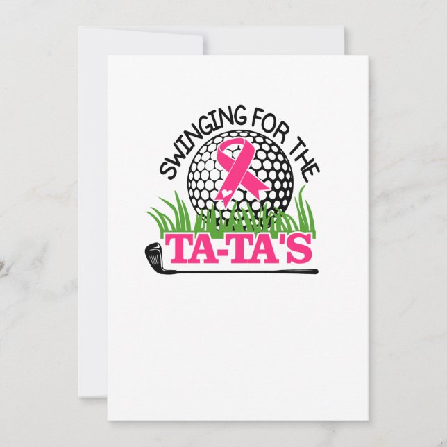 Swinging For The Tata's Breast Cancer Awareness Save The Date (Front)