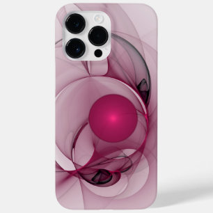Swinging Fractal, Modern Abstract Berry Pink Art Case-Mate iPhone 14 Pro Max Case