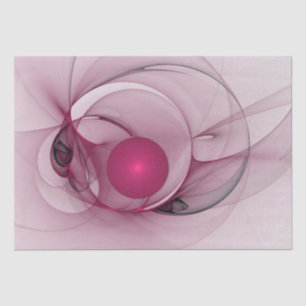 Swinging Fractal, Modern Abstract Berry Pink Art Tissue Paper