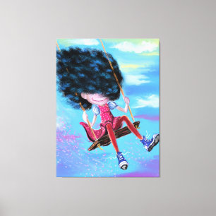 Swinging Girl Canvas Print
