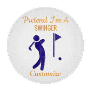 Swinging Golfer Thunder_Thunder_Cove Cutting Board