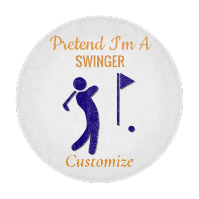 Swinging Golfer Thunder_Thunder_Cove Cutting Board (Front)