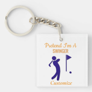Swinging Golfer Thunder_Thunder_Cove Key Ring