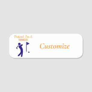Swinging Golfer Thunder_Thunder_Cove Name Tag