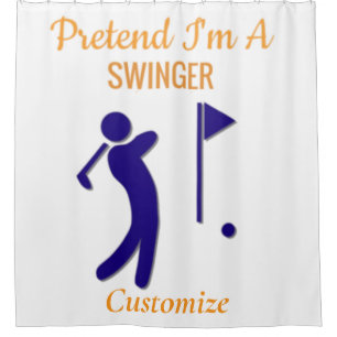 Swinging Golfer Thunder_Thunder_Cove Shower Curtain