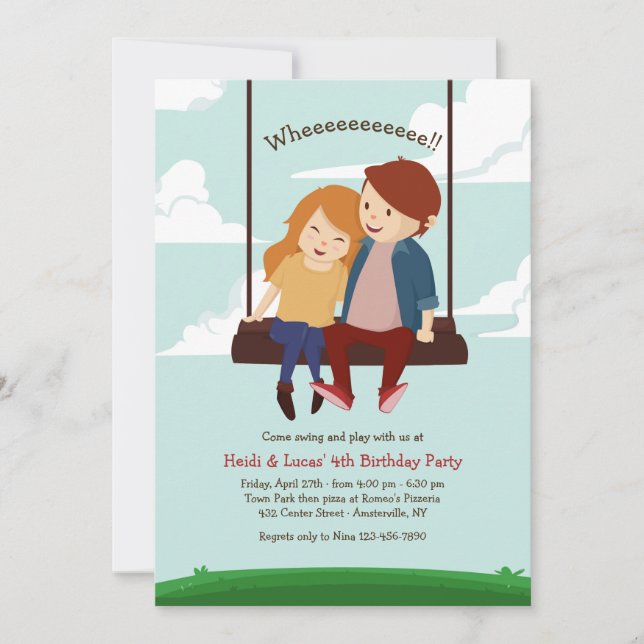 Swinging High Invitation (Front)