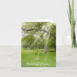 Swinging In The Sunlight Thinking Of You Card