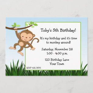 Swinging Monkey Invitation