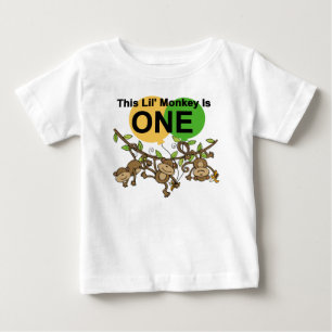 Swinging Monkeys 1st Birthday t shirts and Gifts
