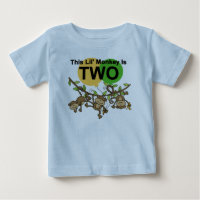 Swinging Monkeys 2nd Birthday T-shirts and Gifts