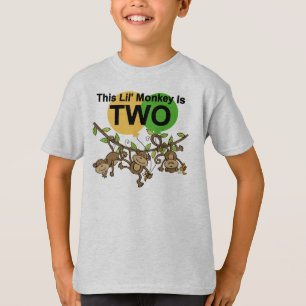 Swinging Monkeys 2nd Birthday T-shirts and Gifts