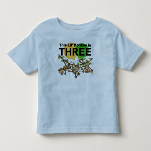 Swinging Monkeys 3rd Birthday tshirts and Gifts
