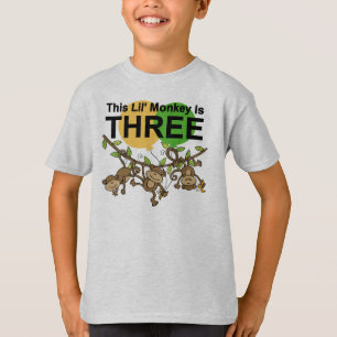 Swinging Monkeys 3rd Birthday tshirts and Gifts