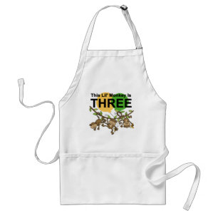 Swinging Monkeys 3rd Birthday tshirts and Gifts Standard Apron