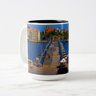 Swinging Old lady Curacao Bridge Two-Tone Coffee Mug