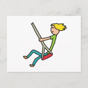 Swinging on Swing Postcard