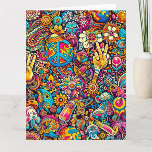 Swinging Sixties Big Folded Greeting Card