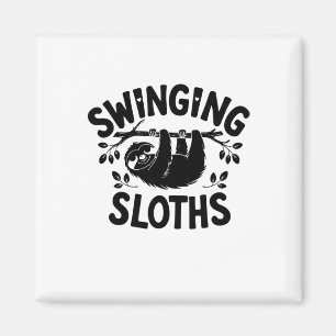 Swinging Sloths Hang In There Sticker Magnet