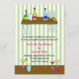 Swinging Stock the Bar Shower Invitation