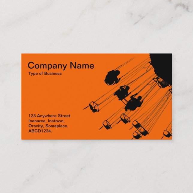 Swings and Roundabouts - Orange Business Card (Front)