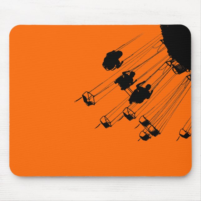 Swings and Roundabouts - Orange Mouse Mat (Front)