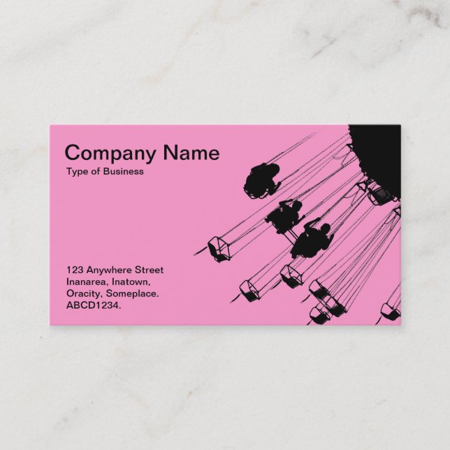 Swings and Roundabouts - Pink Business Card (Front)