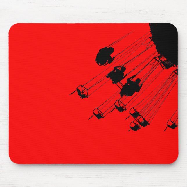 Swings and Roundabouts - Red Mouse Mat (Front)