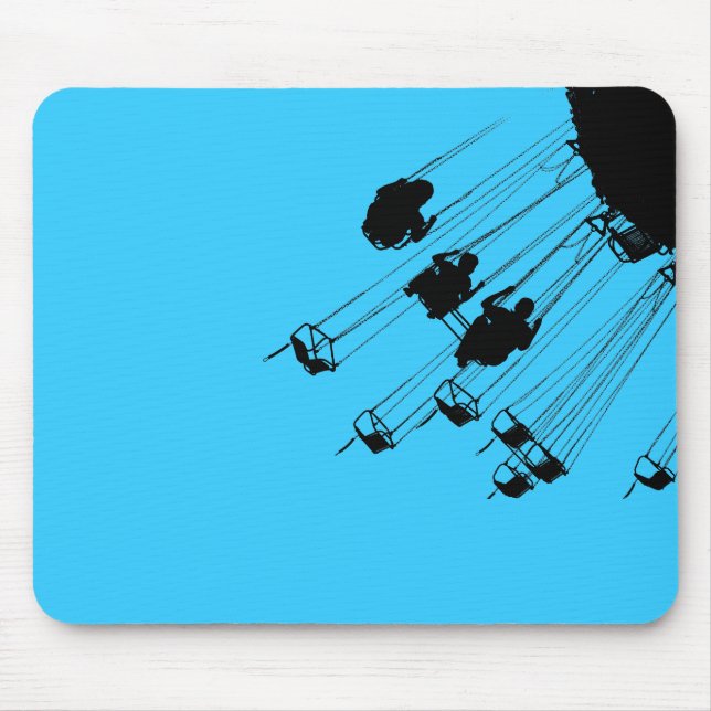 Swings and Roundabouts - Sky Blue Mouse Mat (Front)