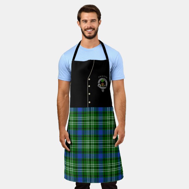 Swinton Clan Badge & Tartan Kilt Apron (Worn)