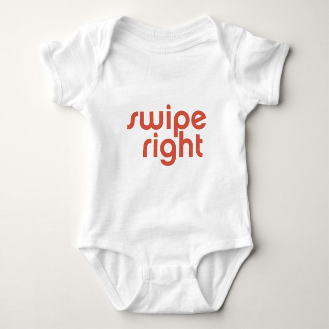 Swipe Right Baby Bodysuit (Front)
